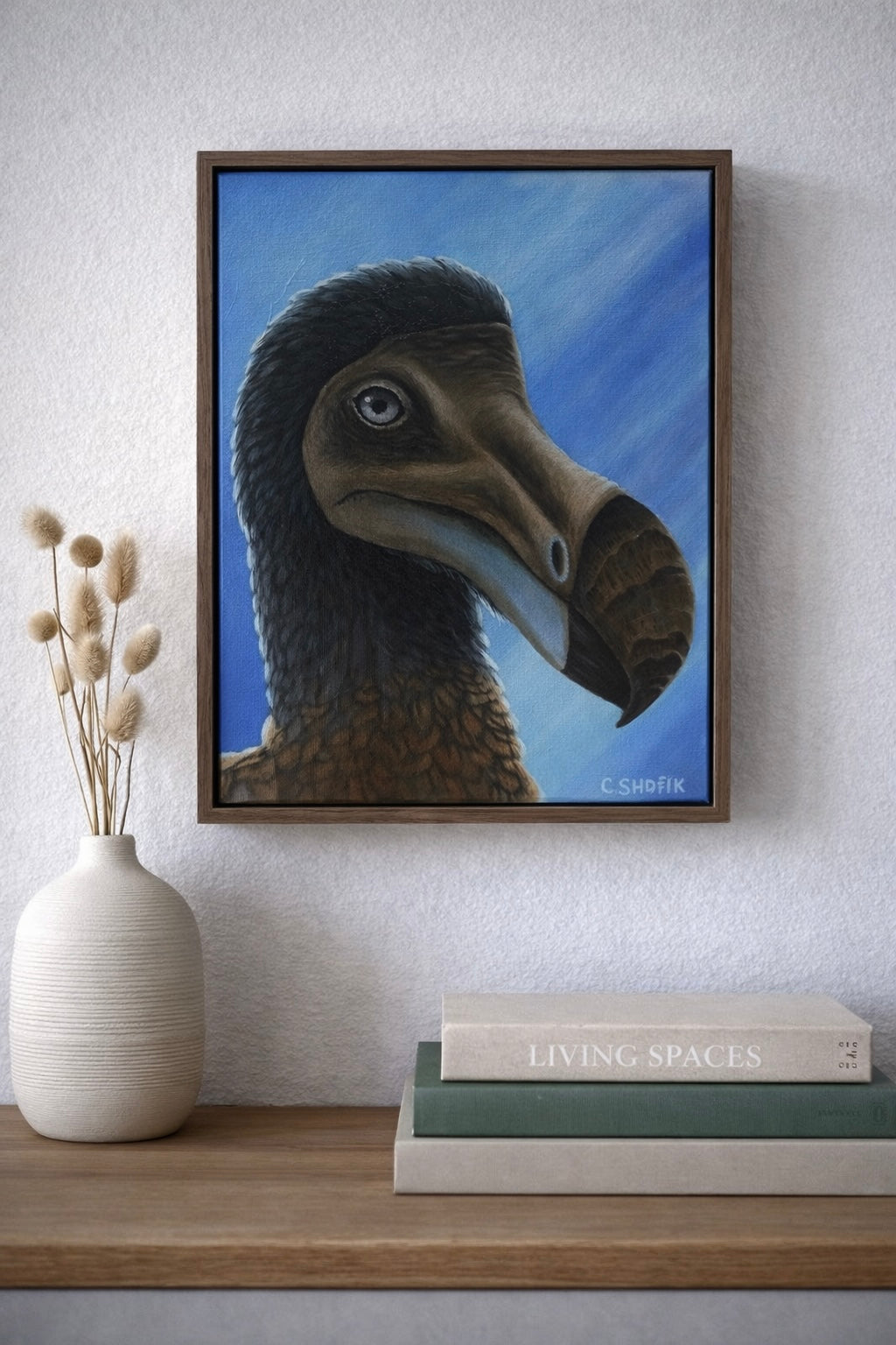 Dodo acrylic painting on a wall
