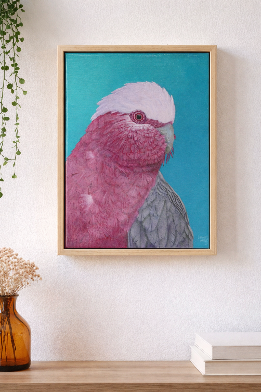 Galah acrylic painting on a wall