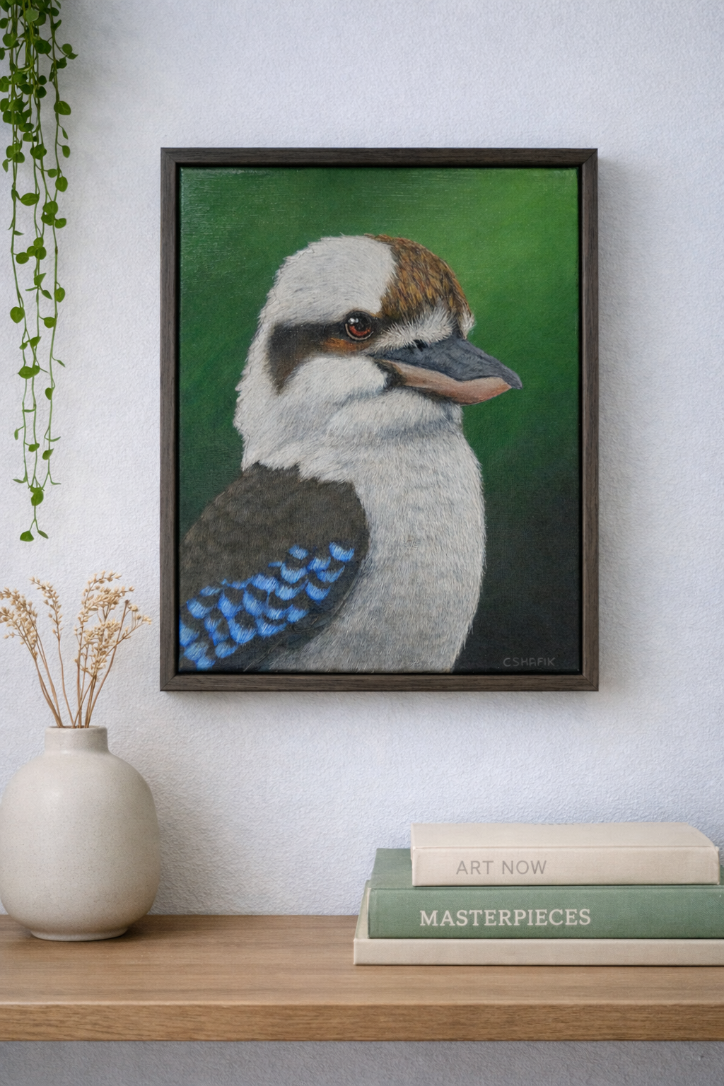 Kookaburra acrylic painting on wall