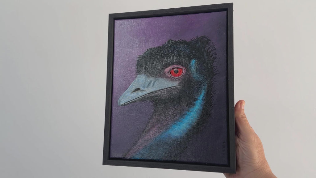 Video of Emu acrylic painting